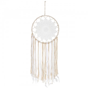 Διακοσμητικό Κρεμαστό ArteLibre Μάτι Λευκό/Μπεζ Ύφασμα 30x95cm