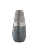 Βάζο ArteLibre Ασημί/Γκρι Κεραμικό 13x13x30cm