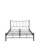 Κρεβάτι Διπλό ArteLibre ROSE Μαύρο Μέταλλο 208x159x100cm (Στρώμα 150x200cm)