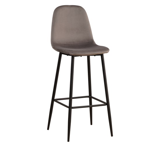 Σκαμπό Bar ArteLibre LOITER Γκρι Βελούδο/Μέταλλο/Ξύλο 40x48x107cm Σκαμπό Bar ArteLibre LOITER Γκρι Βελούδο/Μέταλλο/Ξύλο 40x48x107cm