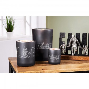 Θήκη Ρεσώ ArteLibre -Family- Γκρι Γυαλί 8cm Σε 2 Σχέδια