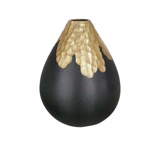 Βάζο ArteLibre Χρυσό/Μαύρο Αλουμίνιο 26cm