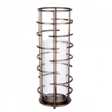 Φανάρι ArteLibre Σαμπανί/Διάφανο Μέταλλο/Γυαλί 46.5cm