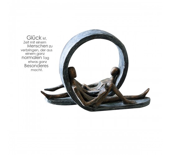 Διακοσμητικό ArteLibre -Time-Out- Με Φιγούρες Μπρονζέ/Γκρι Polyresin 13x29.5x22cm