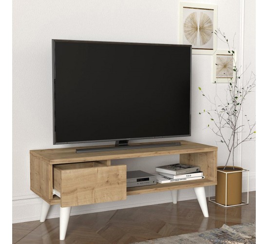 Έπιπλο Τηλεόρασης ArteLibre TELENDOS Φυσικό Μοριοσανίδα/Μελαμίνη 90x30x33cm