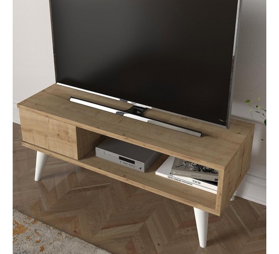 Έπιπλο Τηλεόρασης ArteLibre TELENDOS Φυσικό Μοριοσανίδα/Μελαμίνη 90x30x33cm