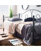 Κρεβάτι ArteLibre MICHAEL Μεταλλικό Sandy Black 209x97x106cm (200x90cm)