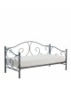 Κρεβάτι ArteLibre MICHAEL Μεταλλικό Sandy Black 209x97x106cm (200x90cm)