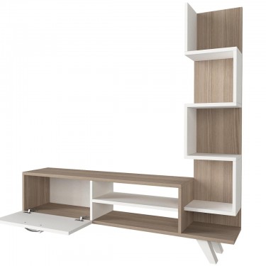 Σύνθετο Τηλεόρασης ArteLibre KEROS Λευκό/Cordoba Μοριοσανίδα/Μελαμίνη 150x30x132cm