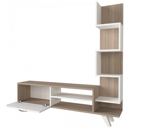 Σύνθετο Τηλεόρασης ArteLibre KEROS Λευκό/Cordoba Μοριοσανίδα/Μελαμίνη 150x30x132cm