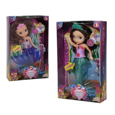 Παιχνίδι Κούκλα Η Πριγκίπισσα Του Βυθού Φωτιζόμενο Πολύχρωμο Πλαστικό 28cm Σε 2 Σχέδια Για 3  Ετών