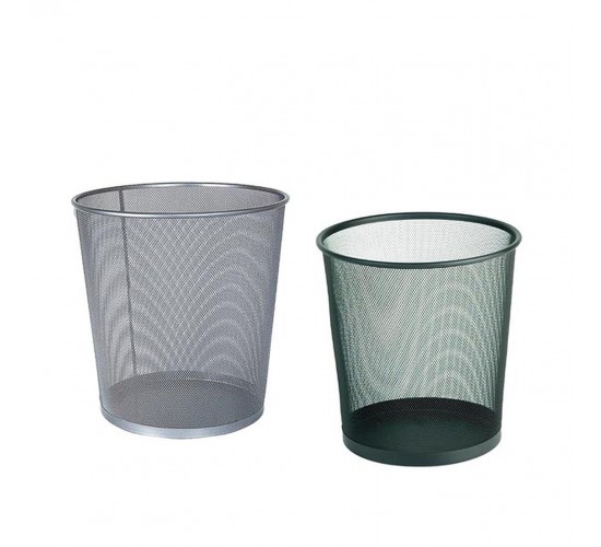 Καλάθι Γραφείου Μέταλλο Φ27x30cm Σε 2 Χρώματα