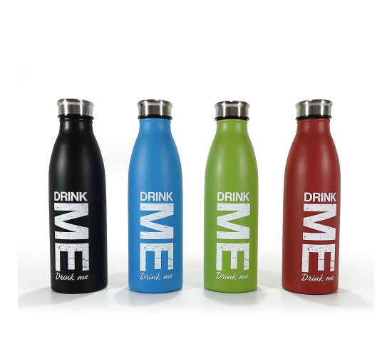 Θερμός -Drink Me- Μέταλλο 750ml Σε 4 Χρώματα
