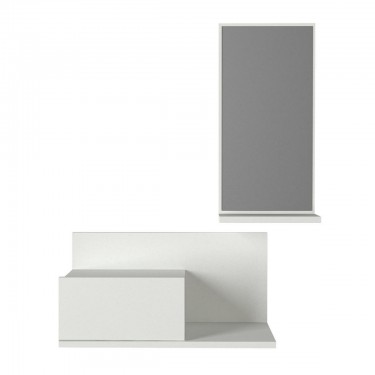 Έπιπλο Εισόδου ArteLibre RODOS Λευκό Μοριοσανίδα/Μελαμίνη 60x30x100cm