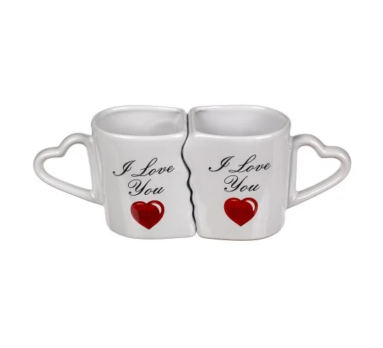 Κούπα Διπλή -I Love You- Λευκό Κεραμικό 8.5x9cm 2Τμχ Κούπα Διπλή -I Love You- Λευκό Κεραμικό 8.5x9cm 2Τμχ