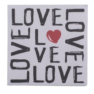 Χαρτοπετσέτες -Love- Τρίφυλλες Λευκό 33x33cm Σετ 20Τμχ