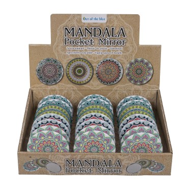 Καθρεπτάκι Τσέπης Mandala Φ7cm Σε 4 Σχέδια