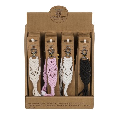 Μπρελόκ Κλειδιών Μακραμέ 80%  Βαμβάκι/20%  Polyester 2.7x14cm Σε 4 Χρώματα