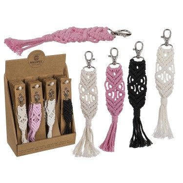 Μπρελόκ Κλειδιών Μακραμέ 80%  Βαμβάκι/20%  Polyester 2.7x14cm Σε 4 Χρώματα