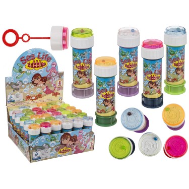 Παιχνίδι Σαπουνόφουσκες -Sea Life- Με Παζλ Στο Καπάκι 60ml Πλαστικό Σε 4 Χρώματα