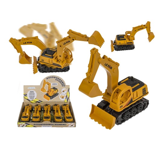 Παιχνίδι Εκσκαφέας Με Κινούμενα Τμήματα Κίτρινο/Μαύρο Πλαστικό 16cm