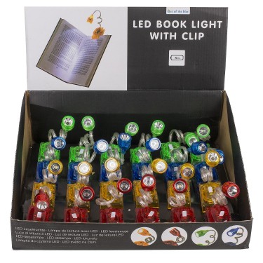 Φακός LED Διάβασματος Με Κλιπ Πλαστικό 4cm Μπαταρίας Σε 4 Χρώματα