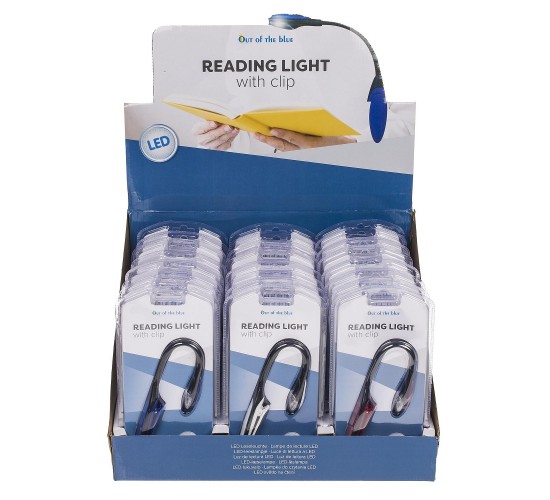 Φακός LED Διάβασματος Με Κλιπ Πλαστικό 16m Μπαταρίας Σε 3 Χρώματα