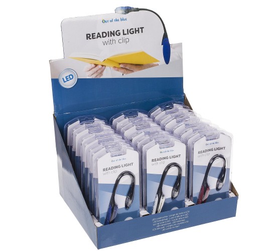 Φακός LED Διάβασματος Με Κλιπ Πλαστικό 16m Μπαταρίας Σε 3 Χρώματα