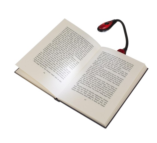 Φακός LED Διάβασματος Με Κλιπ Πλαστικό 16m Μπαταρίας Σε 3 Χρώματα