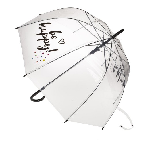 Ομπρέλα Dome Διάφανη Με Σχέδιο Και Αυτόματο Άνοιγμα 85cm Σε 4 Σχέδια