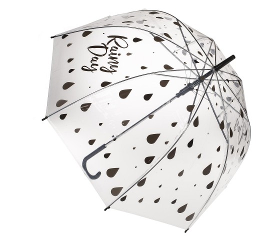 Ομπρέλα Dome Διάφανη Με Σχέδιο Και Αυτόματο Άνοιγμα 85cm Σε 4 Σχέδια