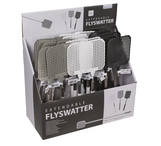 Μυγοσκοτώστρα Πτυσσόμενη Πλαστικό/Μέταλλο 72cm Σε 3 Χρώματα