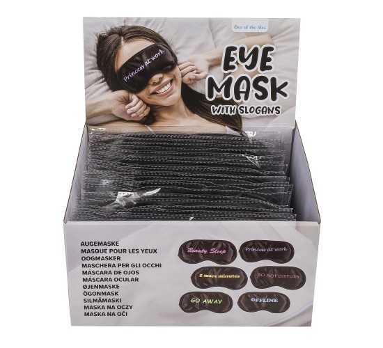 Μάσκα Ύπνου Με Slogan Στα Αγγλικά Μαύρο Σε 6 Σχέδια