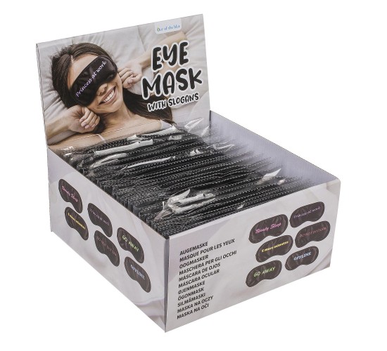 Μάσκα Ύπνου Με Slogan Στα Αγγλικά Μαύρο Σε 6 Σχέδια