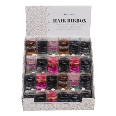 Ελαστικό Μαλλιών Καλώδιο Τηλεφώνου Πλαστικό Σετ 5Τμχ Σε 6 Χρώματα