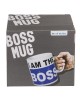 Κούπα -I AM THE BOSS- 1lt Λευκό/Μπλε Κεραμικό 13x11cm