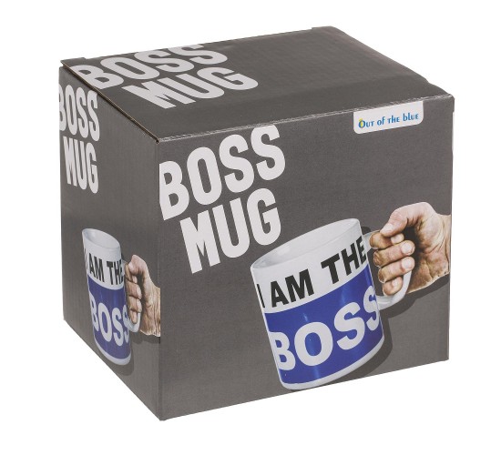 Κούπα -I AM THE BOSS- 1lt Λευκό/Μπλε Κεραμικό 13x11cm