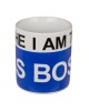 Κούπα -I AM THE BOSS- 1lt Λευκό/Μπλε Κεραμικό 13x11cm