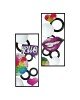 Wall Relief Rectangular -Street Art- Graffiti Motif Μέταλλο Καθρέφτης Γυάλινο Multi-Coloured PU 2 Pcs. Assorted L. 25 cm