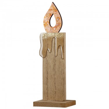 Ανάγλυφο Σταντ Κερί -Otonal- MDF Εκρού/Πορτοκαλί 5x7x20.5cm