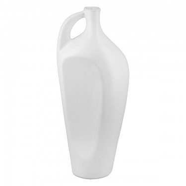 Βάζο Μπουκάλι -Bianca- Κεραμικό Λευκό 6x10.5x25cm