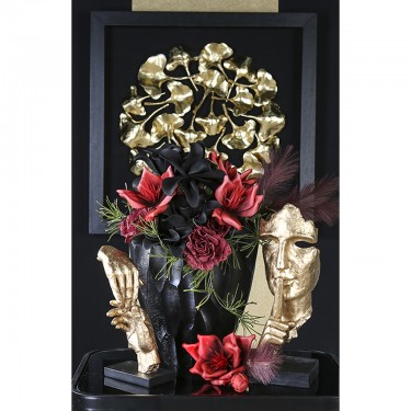 Γλυπτό Χέρια -Two Hands- Πολυρεζίνη Χρυσό 8x13.5x29cm