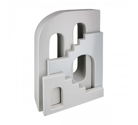 Βάζο Σπίτι -Faccia- Σπίτι Motif Staircase Κεραμικό Γκρι PU 18x8x30cm Βάζο Σπίτι -Faccia- Σπίτι Motif Staircase Κεραμικό Γκρι PU 18x8x30cm
