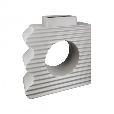 Βάζο -Boca- Κεραμικό Γκρι 8x23x24.5cm