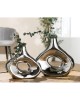 Βάζο ArteLibre Ασημί Κεραμικό 23.5x8.5x23cm Βάζο ArteLibre Ασημί Κεραμικό 23.5x8.5x23cm