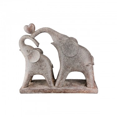 Φιγούρα Ελέφαντας -Marula- Πολυρεζίνη Καφέ 8.5x26.5x24cm 2Τμχ