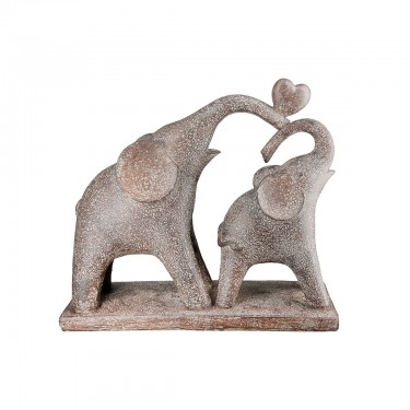 Φιγούρα Ελέφαντας -Marula- Πολυρεζίνη Καφέ 8.5x26.5x24cm 2Τμχ