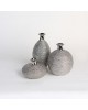 Βάζο ArteLibre Ασημί Κεραμικό Φ9x15cm Σε 3 Σχέδια Βάζο ArteLibre Ασημί Κεραμικό Φ9x15cm Σε 3 Σχέδια