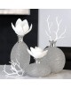 Βάζο ArteLibre Ασημί Κεραμικό Φ9x15cm Σε 3 Σχέδια Βάζο ArteLibre Ασημί Κεραμικό Φ9x15cm Σε 3 Σχέδια