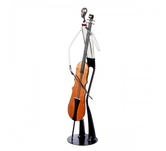 Φιγούρα Musician -Jazzband- Μέταλλο Μαύρο Λευκό PU 10.5x9.5x40.5cm Φιγούρα Musician -Jazzband- Μέταλλο Μαύρο Λευκό PU 10.5x9.5x40.5cm